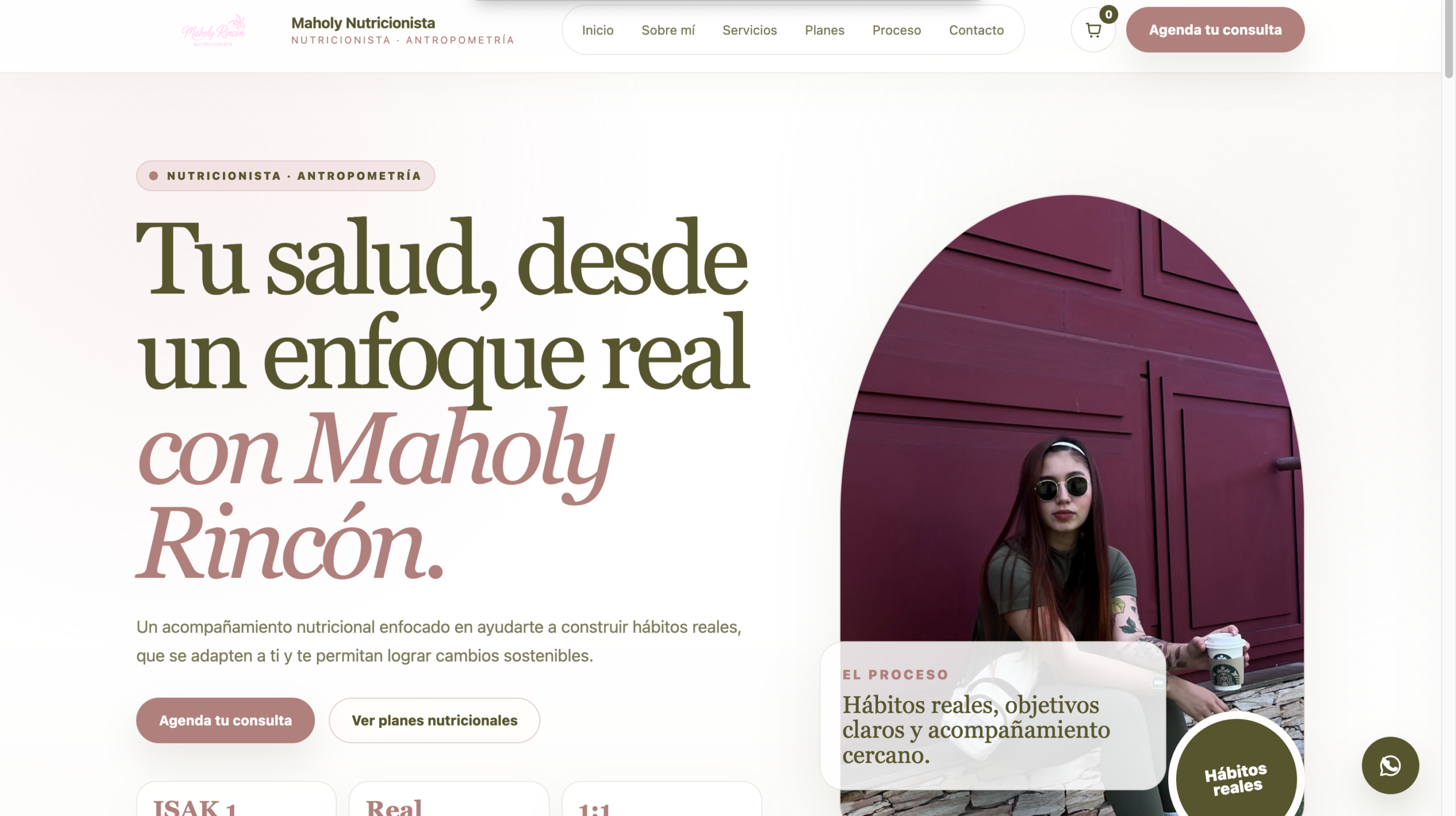 Diseño web Maholy Nutricionista por DMOPROD
